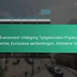 Evenement Uitdaging Prijzen: Beperkte tijd beloningen, Exclusieve items, Gameplay taken