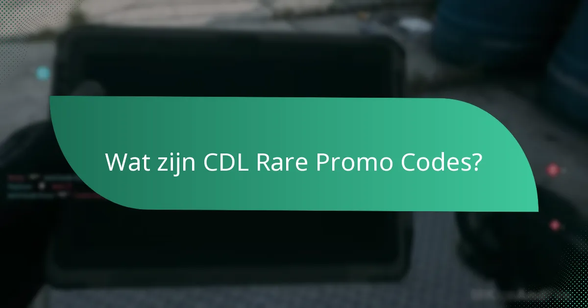 Welke items kunnen worden ontgrendeld met CDL Rare Promo Codes?